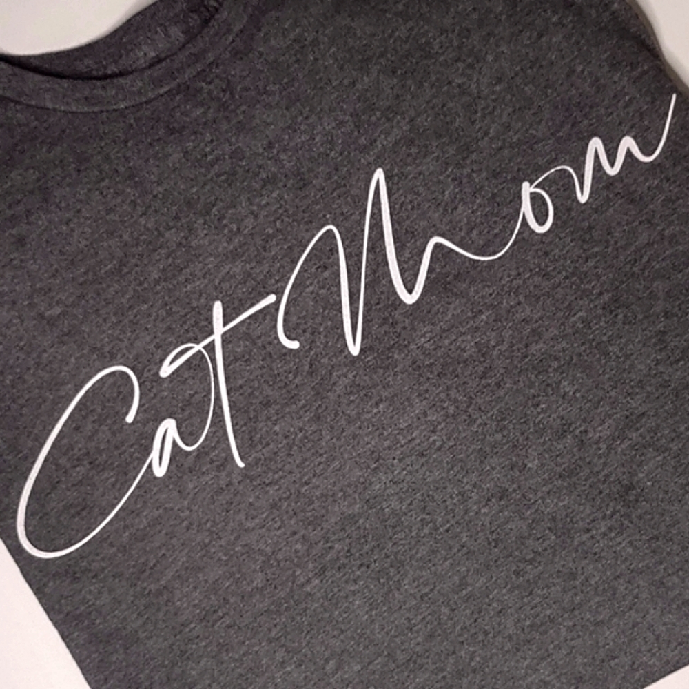 Cat Mom Short Sleeve T-shirt  Grey | Women's